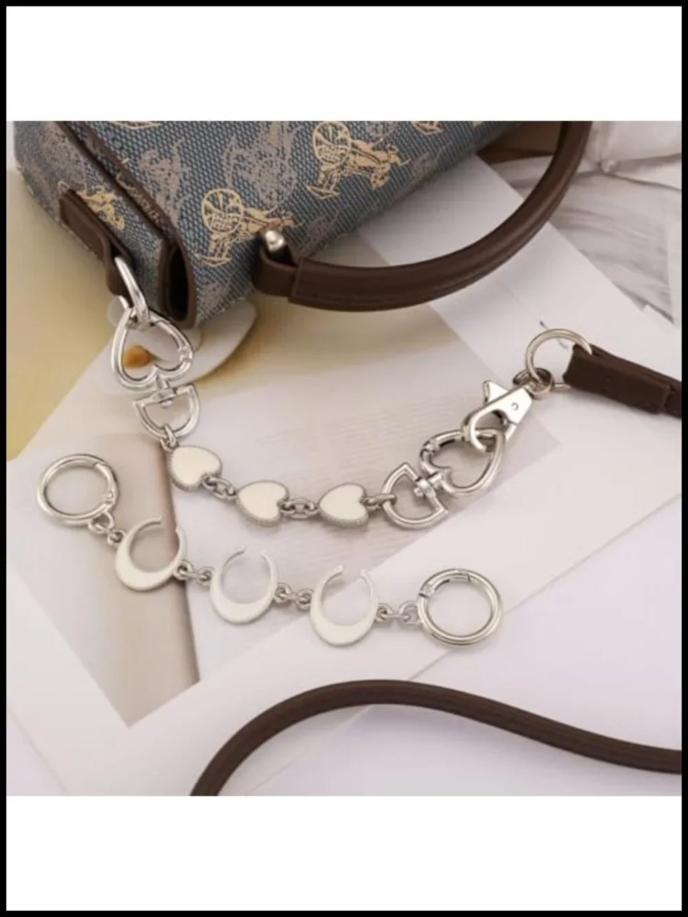 Alloy Purse Chain Extender with Clasps for Handbags
